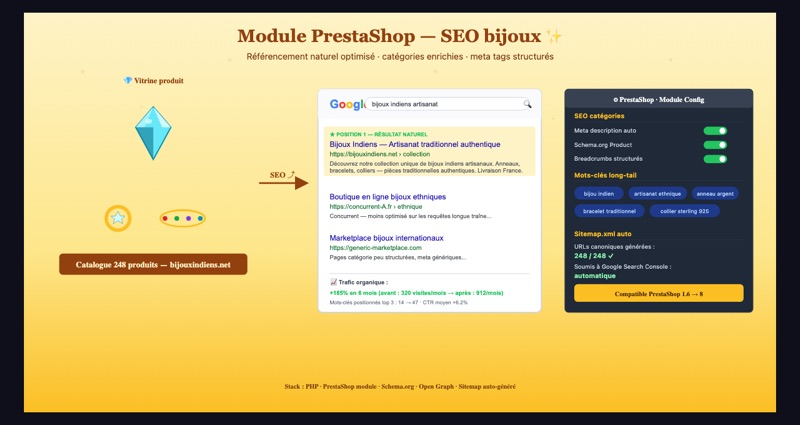Module PrestaShop référencement naturel SEO — visuel additionnel