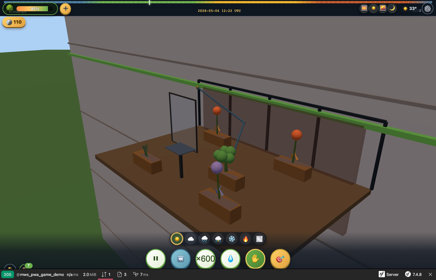 MoonWaterCycle — multi-jardinieres mode gaming
